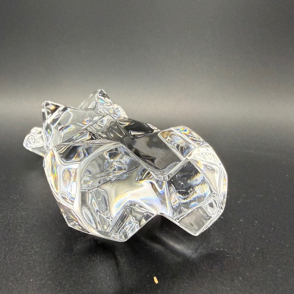 Daum Crystal Athena Torso Sculpture Faceted Modernist Art Glass Paperweight - Picture 9 of 11